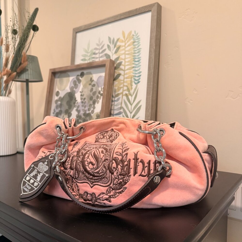 Juicy Couture pink and brown vintage bag